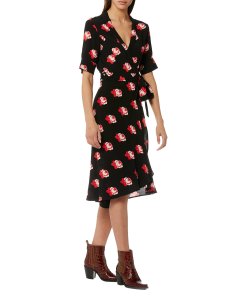 Ganni Harley Crepe Wrap Dress