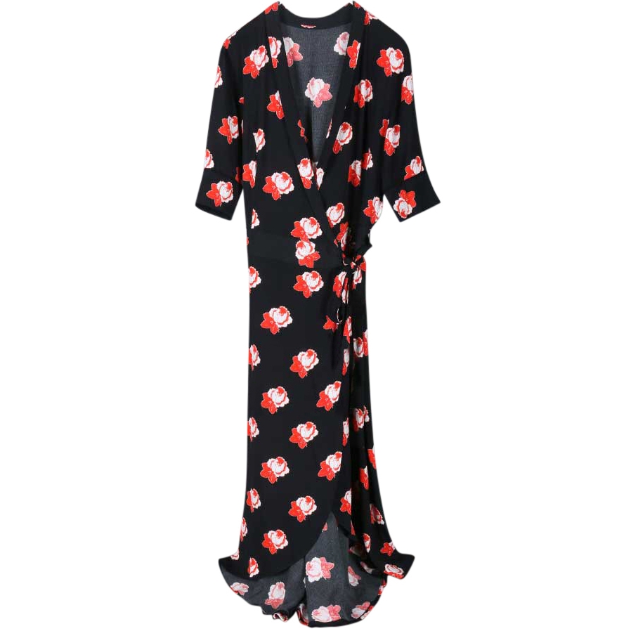 Ganni Harley Crepe Wrap Dress