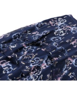 Rebecca Taylor Faded Floral Tiered Ruffle Midi Skirt