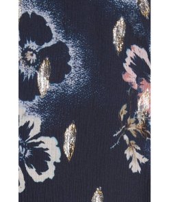 Rebecca Taylor Faded Floral Tiered Ruffle Midi Skirt