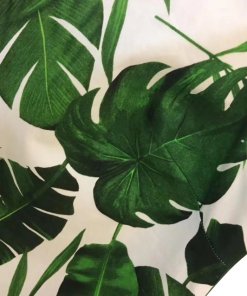Alice + Olivia Coley Sleeveless Palm-Leaf Print A-Line Dress