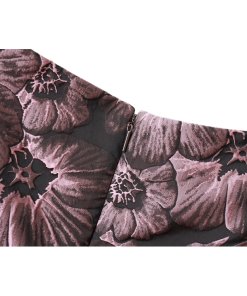Rebecca Taylor Off-The-Shoulder Floral Jacquard Dress
