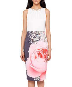 Ted Baker Rubelle Blenheim Palace Ruched Detail Midi Dress