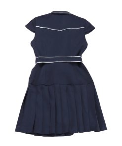 Alice + Olivia Yoko Piped Pleated Shirt Dress