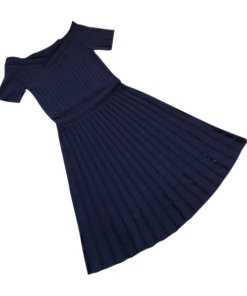 Sandro Lottie Off-the-Shoulder Textured Fit & Flare Dress