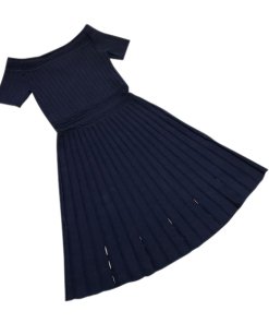 Sandro Lottie Off-the-Shoulder Textured Fit & Flare Dress