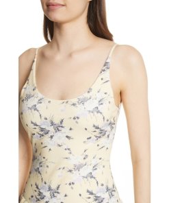 Rebecca Taylor Lemon Rose Jersey Midi Dress