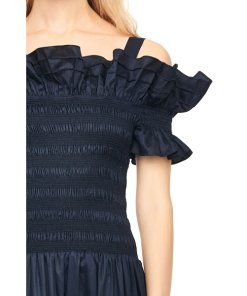 Rebecca Taylor Cotton Sateen Smocked Tank & Skirt