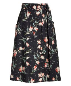 Rebecca Taylor Floral Ikat Wrap Skirt