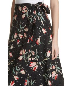 Rebecca Taylor Floral Ikat Wrap Skirt