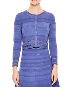 Sandro Eglantine Eyelet-Detail Cardigan & Enor Skirt