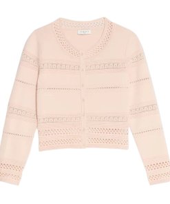 Sandro Eglantine Eyelet-Detail Cardigan & Enor Skirt