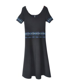 Sandro Safe Scalloped Beaded A-Line Dress