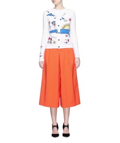 Alice + Olivia Stacey Doodle Fun in The Sun Bead Embroidery Cardigan