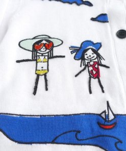 Alice + Olivia Stacey Doodle Fun in The Sun Bead Embroidery Cardigan