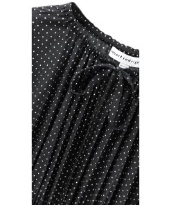 Robert Rodriguez Cold-Shoulder Polka Dot Silk Midi Dress
