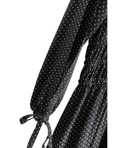 Robert Rodriguez Cold-Shoulder Polka Dot Silk Midi Dress