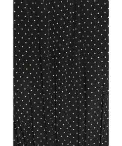 Robert Rodriguez Cold-Shoulder Polka Dot Silk Midi Dress