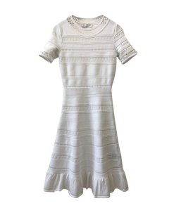 Sandro Kady Eyelet-Detail A-Line Dress