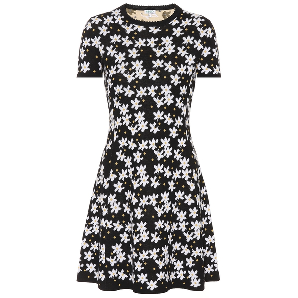 Kenzo Jackie Flowers Knit Mini Dress evaChic Kenzo Jackie Flowers Knit Mini Dress evaChic