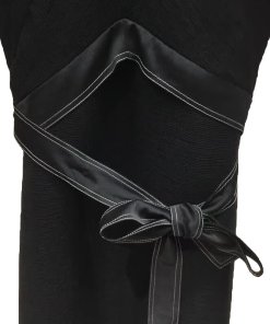 Sandro Isaure Silk-Sash A-Line Dress
