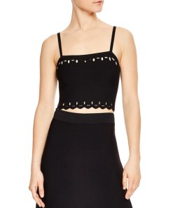 Sandro Sparks Knit Crop Top & Rosy Midi Skirt