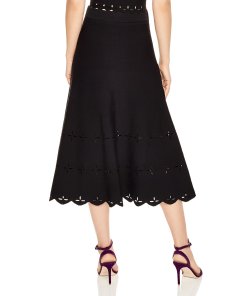 Sandro Sparks Knit Crop Top & Rosy Midi Skirt