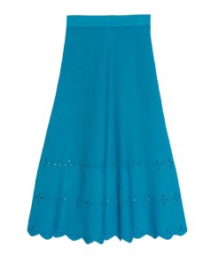 Sandro Sparks Knit Crop Top & Rosy Midi Skirt