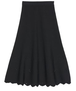 Sandro Sparks Knit Crop Top & Rosy Midi Skirt