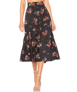 Rebecca Taylor Marguerite Floral Poplin Skirt