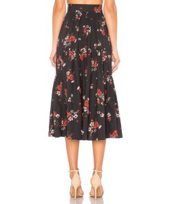 Rebecca Taylor Marguerite Floral Poplin Skirt