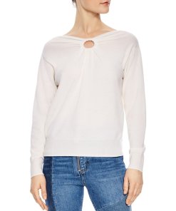 Sandro Neige Ring-Detail Cutout Sweater