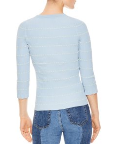 Sandro Gemilia Tasseled Lace-Up V-Neck Sweater