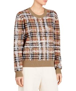 Burberry Kern 48 Scribble Check Merino Wool Sweater