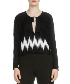 Maje Martha Zig Zag Sweater & Julia Mesh Tiered Skirt
