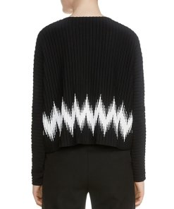 Maje Martha Zig Zag Sweater & Julia Mesh Tiered Skirt