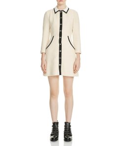 Maje Renalo Mini Tweed Shirt Dress