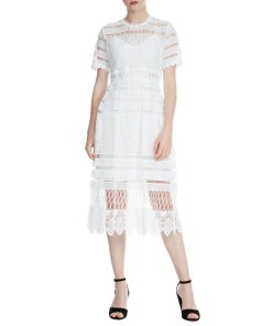 Maje Roseray Lace Midi Dress