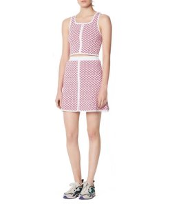 Sandro Twin Cropped Knit Top & Viviane Skirt