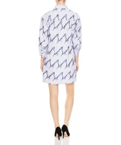 Sandro Modest Sequined Striped Shirt DressSandro Modest Sequined Striped Shirt Dress