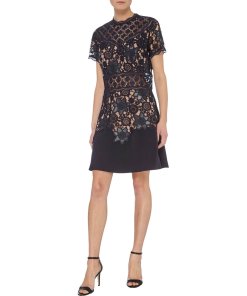 knee length dresses for ladies Carlotta Lace Mini Dress
