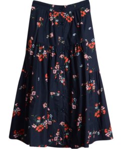 Rebecca Taylor Marguerite Floral Poplin Skirt
