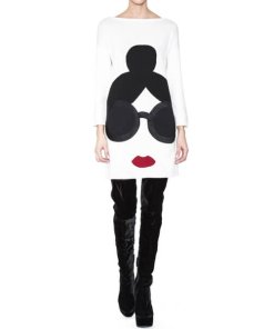 Alice + Olivia Stace Face Sweater Dress