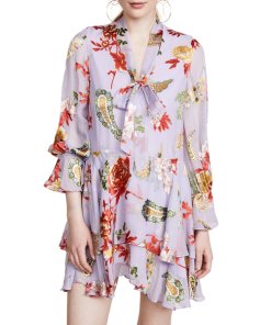 Alice + Olivia Moore Floral Ruffle Dress
