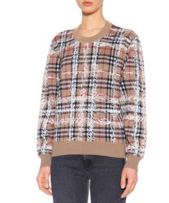 Burberry Kern 48 Scribble Check Merino Wool Sweater