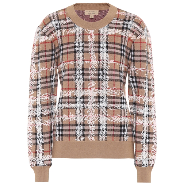 Burberry Kern 48 Scribble Check Merino Wool Sweater – evaChic