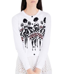 Alice + Olivia Ruthy Stace Knit Cotton-Blend Cardigan