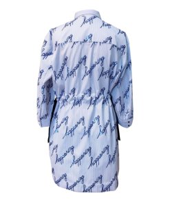 Sandro Modest Sequined Striped Shirt Dress
