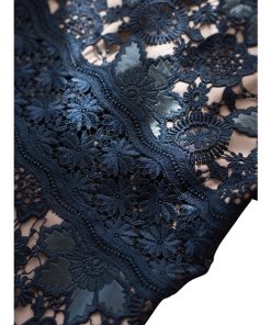 The Kooples Waxed Combo Floral Lace Mini Dress