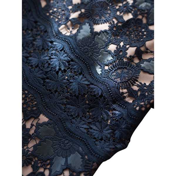 The Kooples Waxed Combo Floral Lace Mini Dress evaChic The Kooples Waxed Combo Floral Lace Mini Dress evaChic